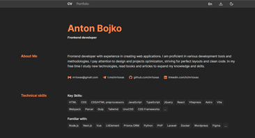 CV/Portfolio preview